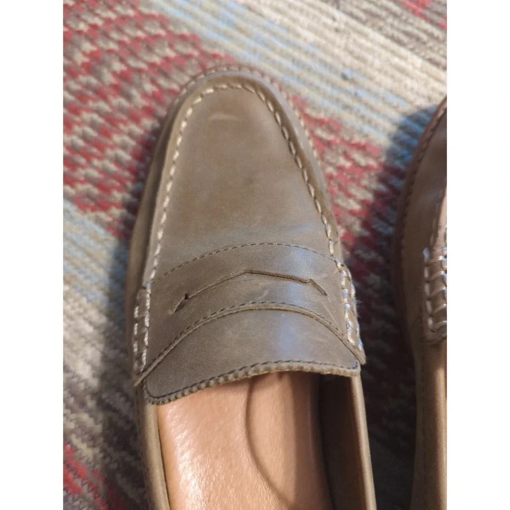 SPERRY Seaport Penny Loafer Leather Women's Size‎ 6 (STS82358) Taupe Brown